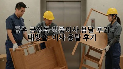 공주 금성동 원룸이사 용달 후기 대방출! 🚚💨 #이사 #용달 #후기
